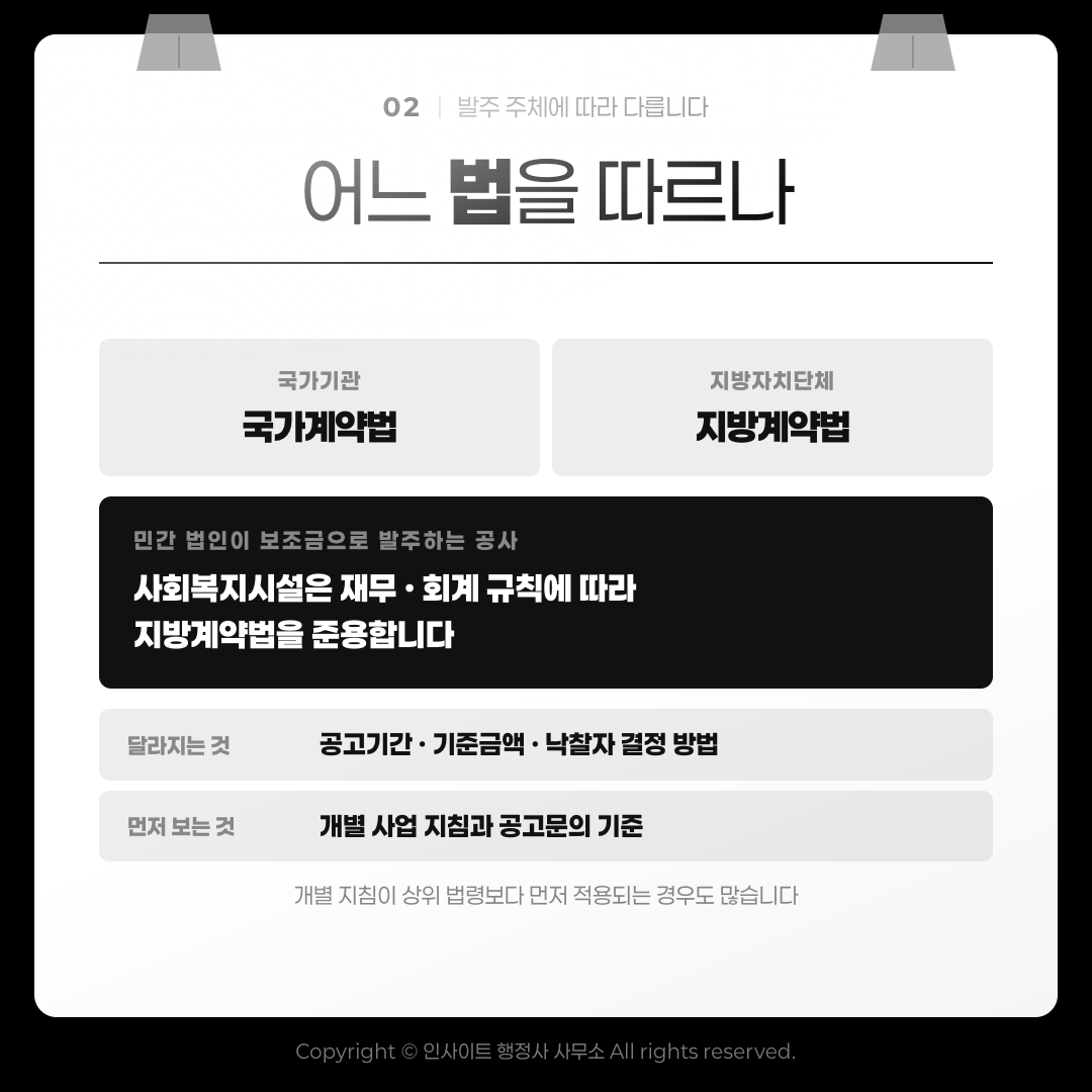 어느 법을 따르나 — 국가계약법과 지방계약법